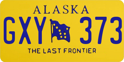 AK license plate GXY373