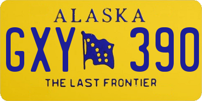 AK license plate GXY390