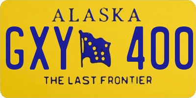 AK license plate GXY400