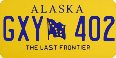 AK license plate GXY402