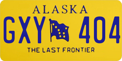 AK license plate GXY404