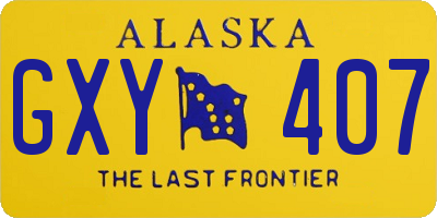 AK license plate GXY407