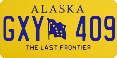 AK license plate GXY409