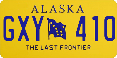AK license plate GXY410