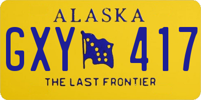 AK license plate GXY417