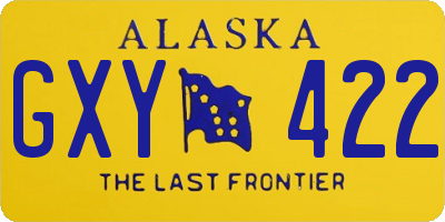 AK license plate GXY422