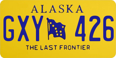 AK license plate GXY426
