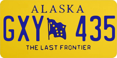 AK license plate GXY435