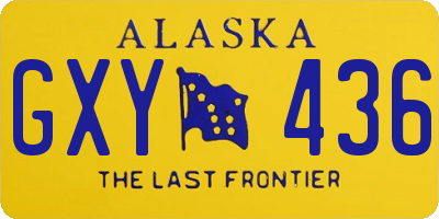 AK license plate GXY436