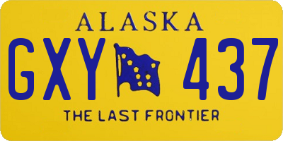 AK license plate GXY437