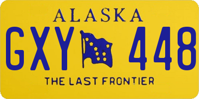 AK license plate GXY448
