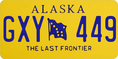 AK license plate GXY449