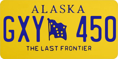 AK license plate GXY450