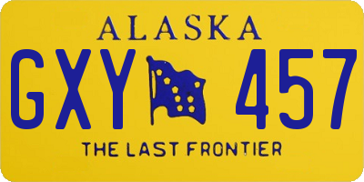 AK license plate GXY457