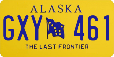 AK license plate GXY461