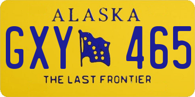 AK license plate GXY465