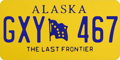 AK license plate GXY467