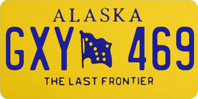 AK license plate GXY469