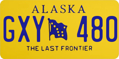 AK license plate GXY480