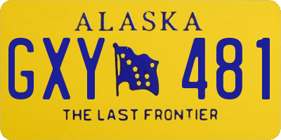 AK license plate GXY481