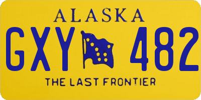 AK license plate GXY482