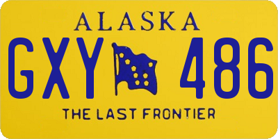 AK license plate GXY486
