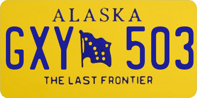 AK license plate GXY503