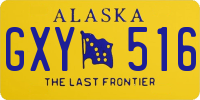 AK license plate GXY516