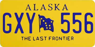 AK license plate GXY556