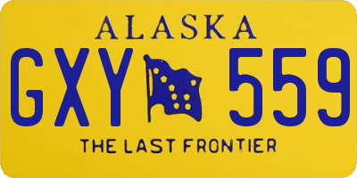 AK license plate GXY559
