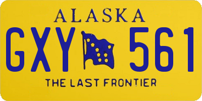 AK license plate GXY561