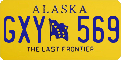 AK license plate GXY569