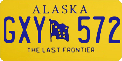 AK license plate GXY572