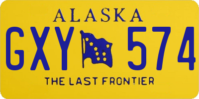 AK license plate GXY574