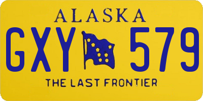 AK license plate GXY579