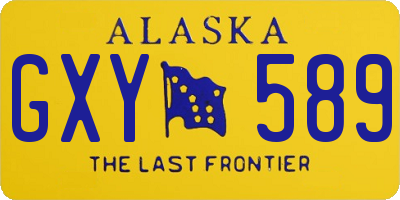 AK license plate GXY589