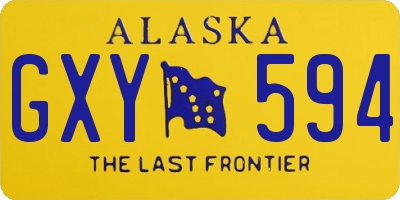 AK license plate GXY594