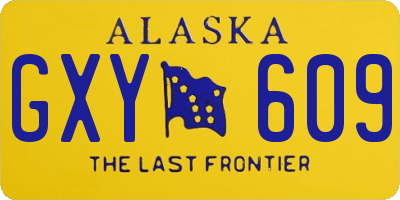 AK license plate GXY609