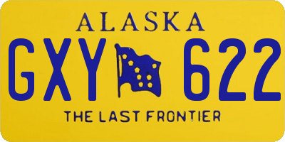 AK license plate GXY622