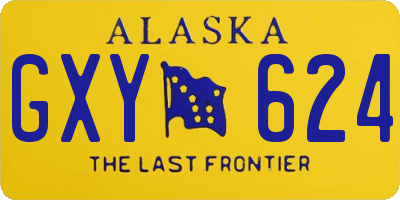 AK license plate GXY624