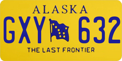AK license plate GXY632