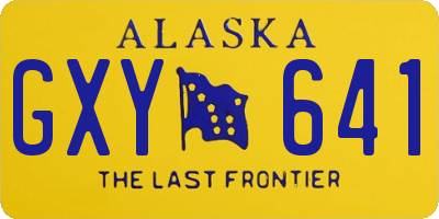 AK license plate GXY641