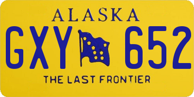 AK license plate GXY652