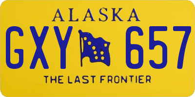 AK license plate GXY657