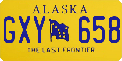 AK license plate GXY658