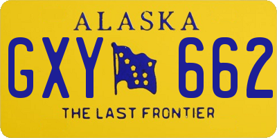 AK license plate GXY662