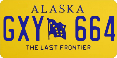 AK license plate GXY664