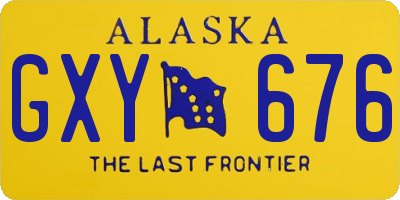 AK license plate GXY676