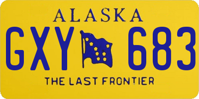 AK license plate GXY683