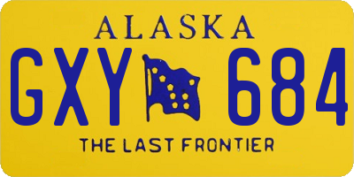 AK license plate GXY684